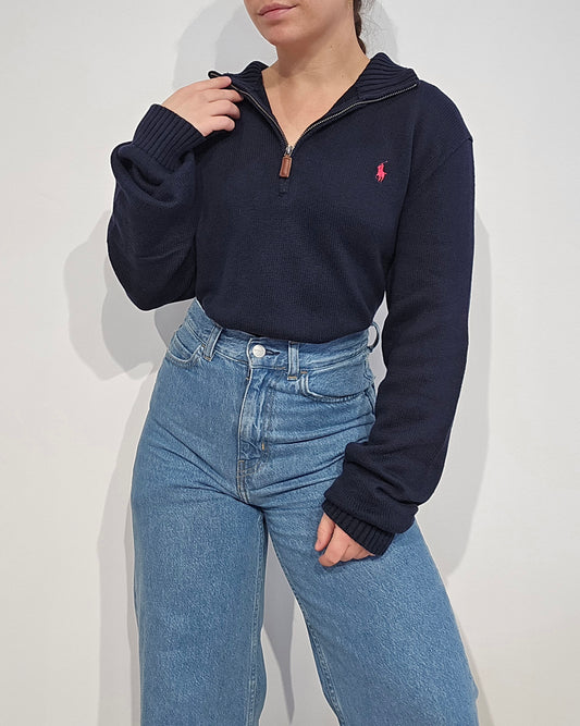 Pull camionneur en maille marine - XL