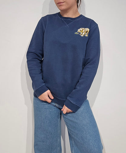 Sweat bleu marine brodé - XS