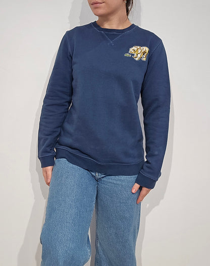Sweat bleu marine brodé - XS
