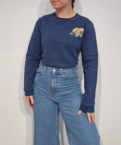 Sweat bleu marine brodé - XS
