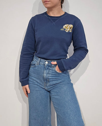 Sweat bleu marine brodé - XS