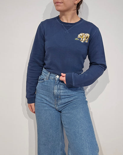 Sweat bleu marine brodé - XS
