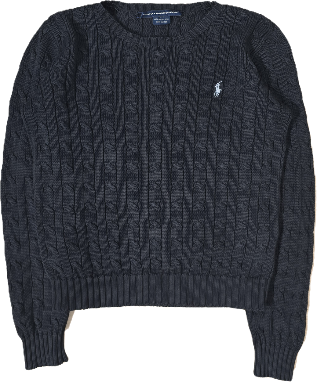 Pull en maille torsadée noir - XS