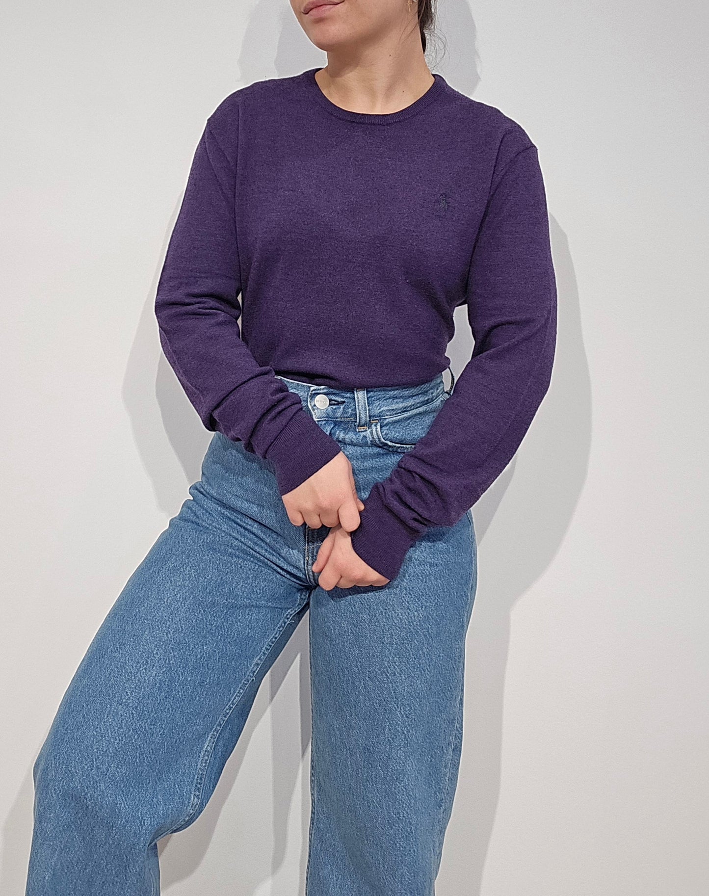 Pull en laine violet - S/M
