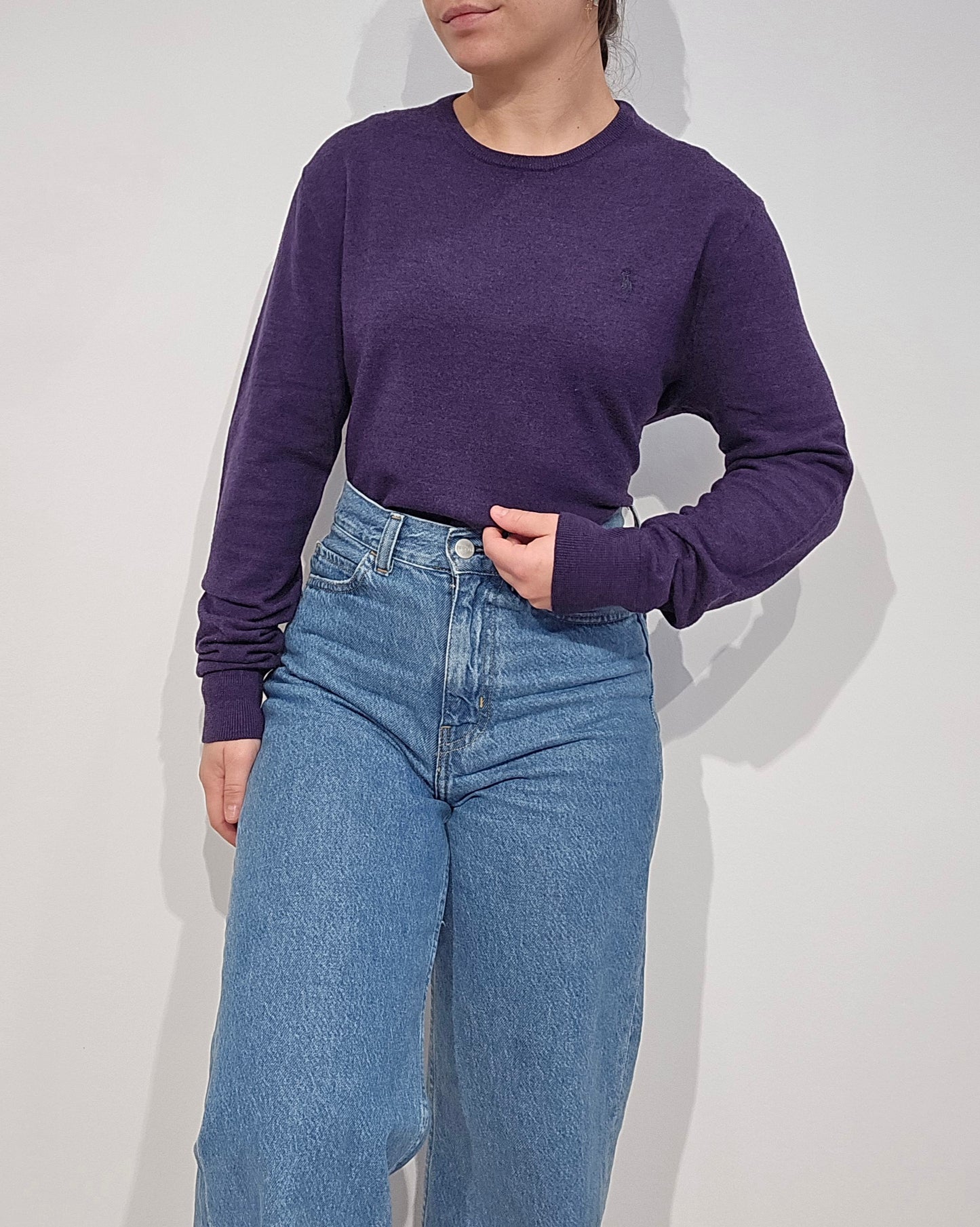 Pull en laine violet - S/M