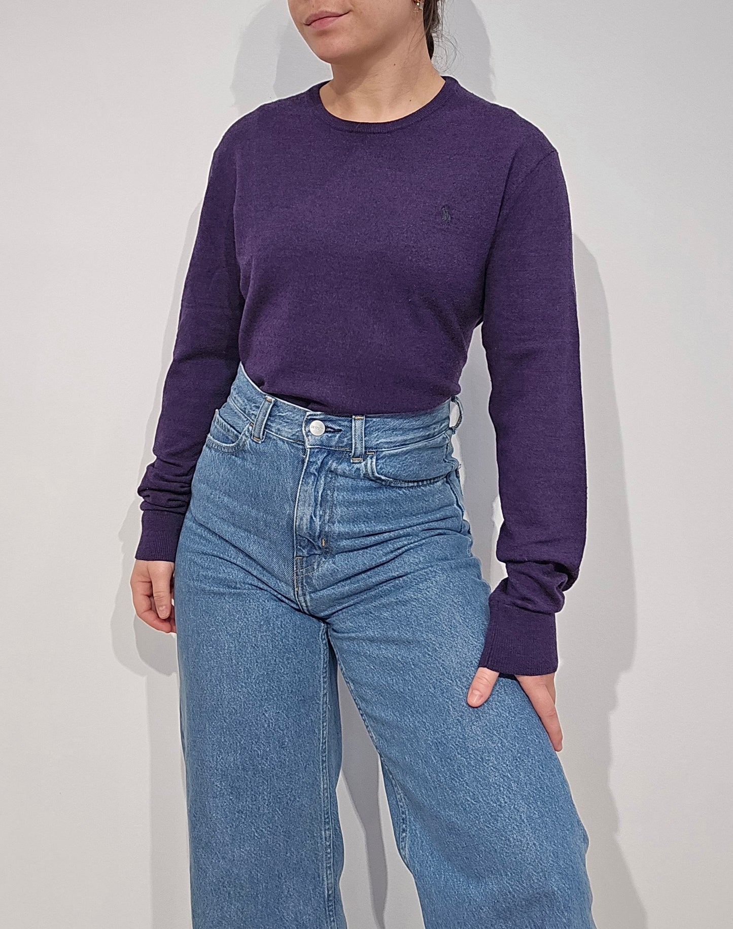 Pull en laine violet - S/M