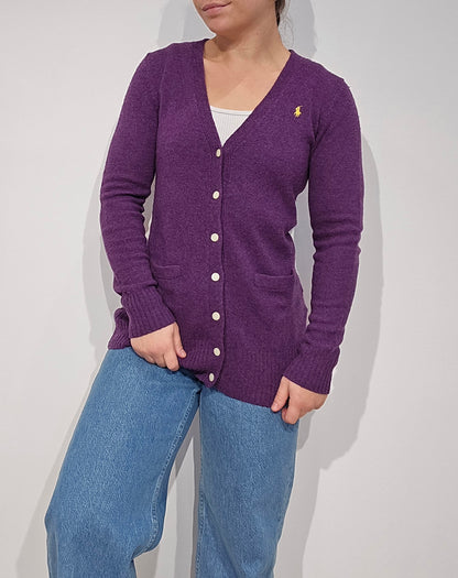 Cardigan en laine violet - S/36