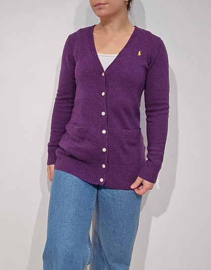 Cardigan en laine violet - S/36
