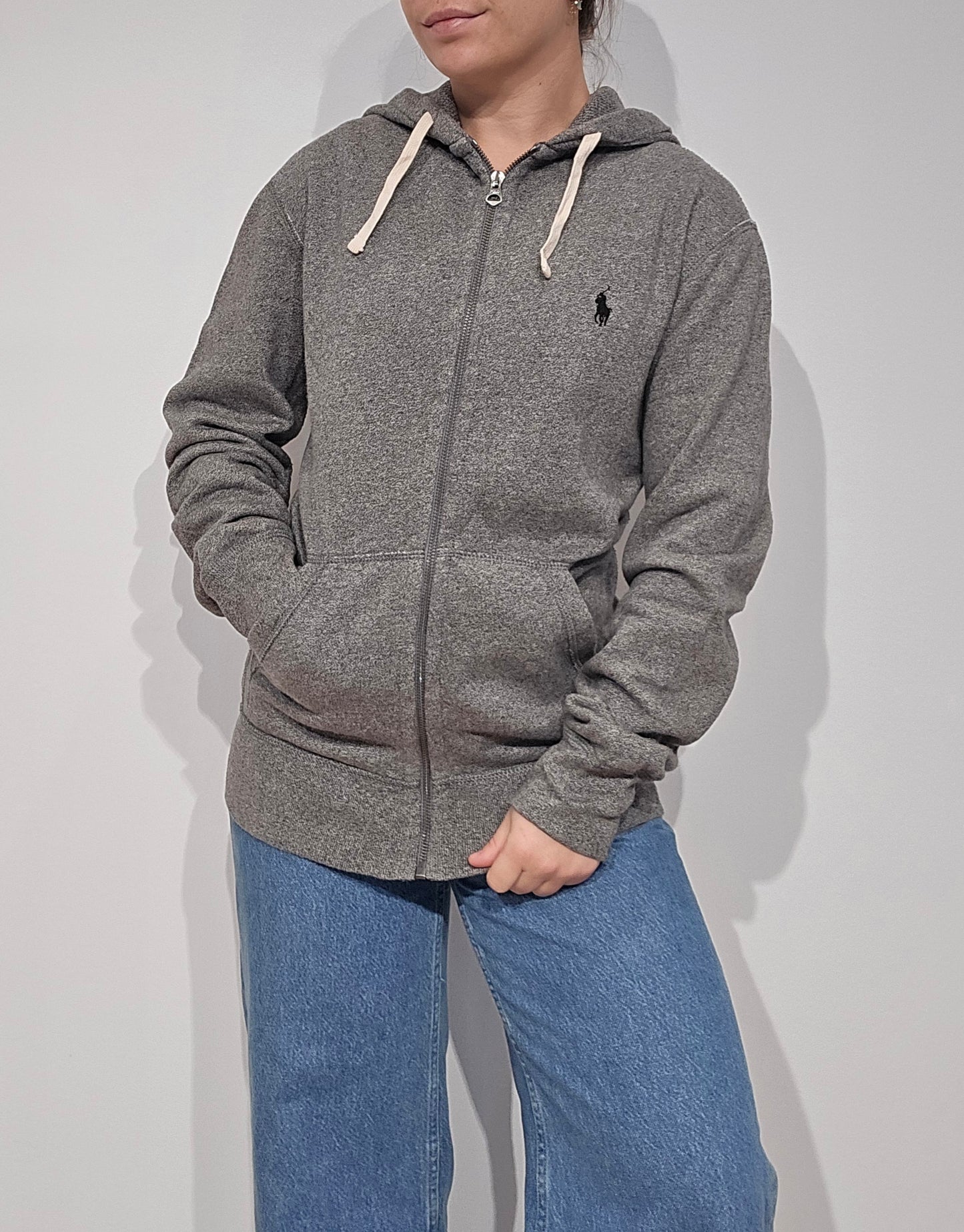 Veste en coton gris mélangé - S/M