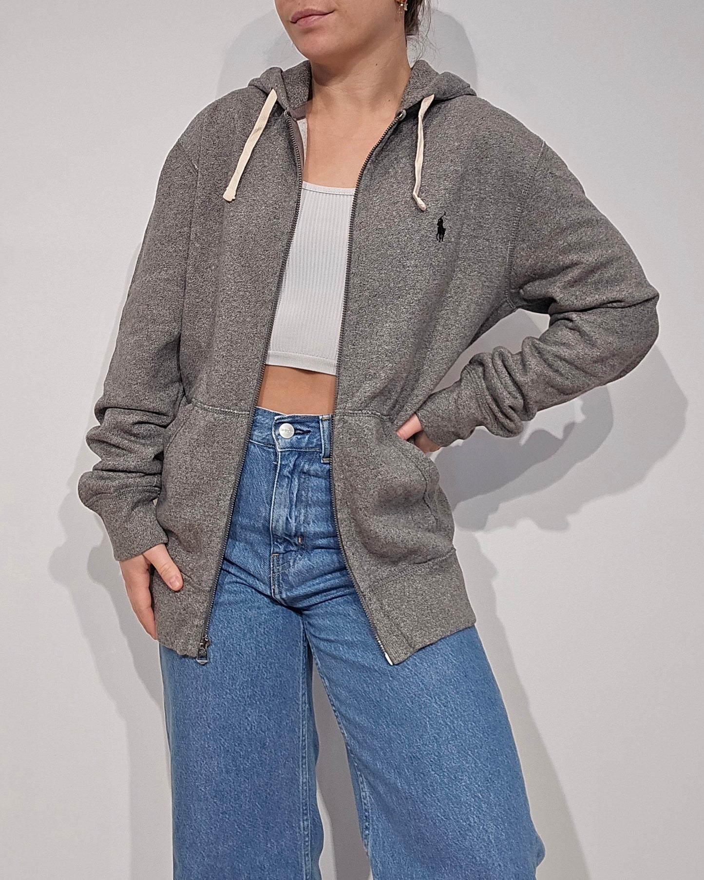 Veste en coton gris mélangé - S/M