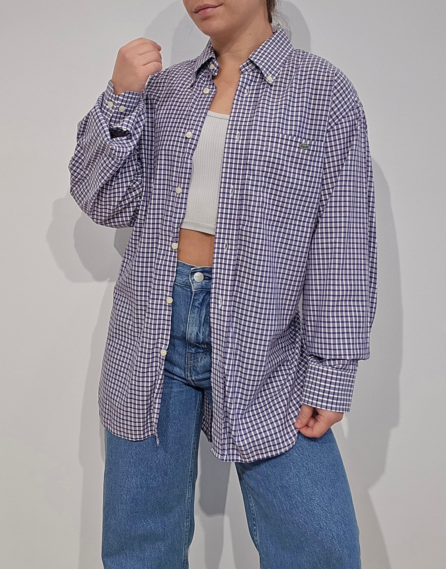 Chemise à carreaux violet - XL