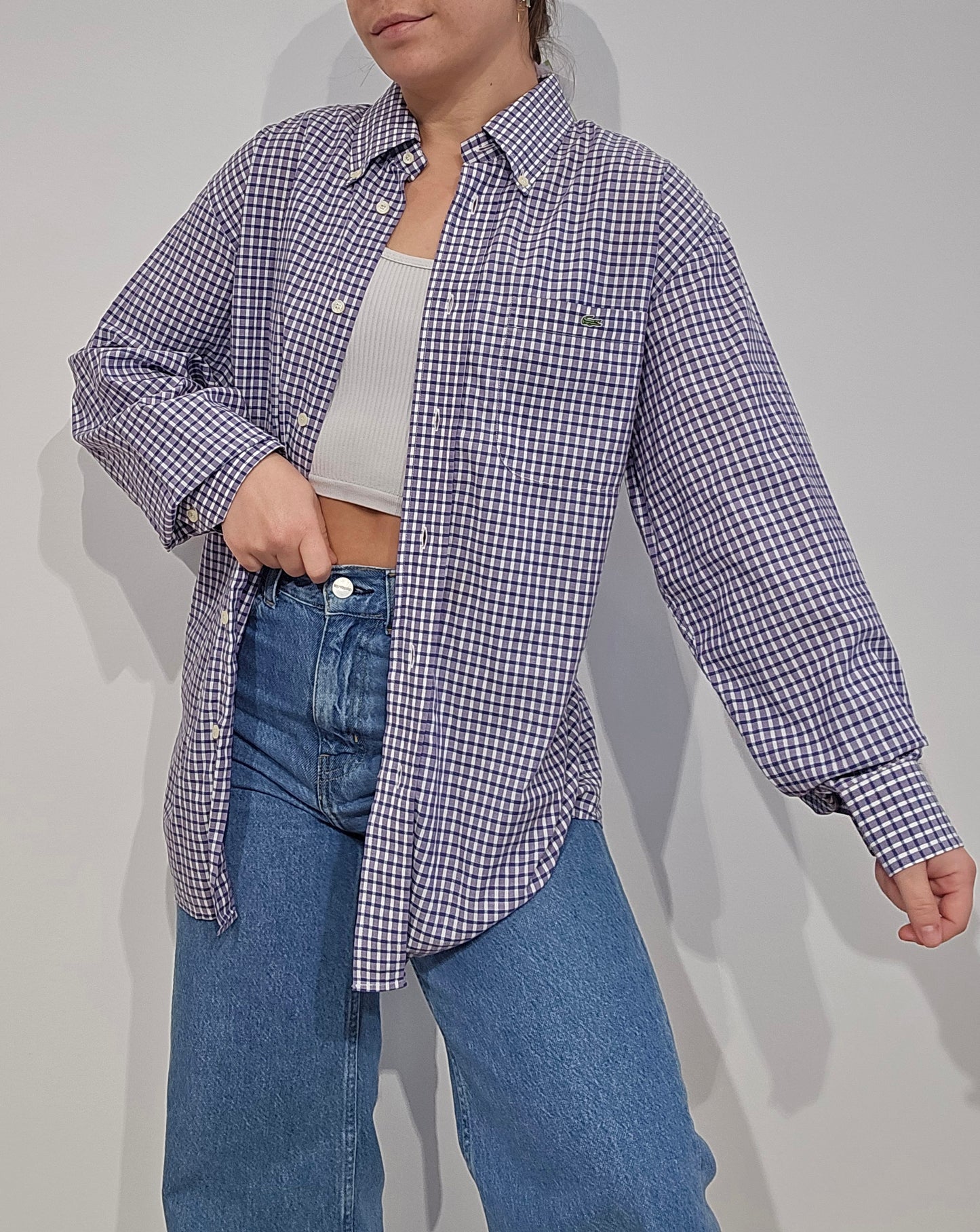Chemise à carreaux violet - XL