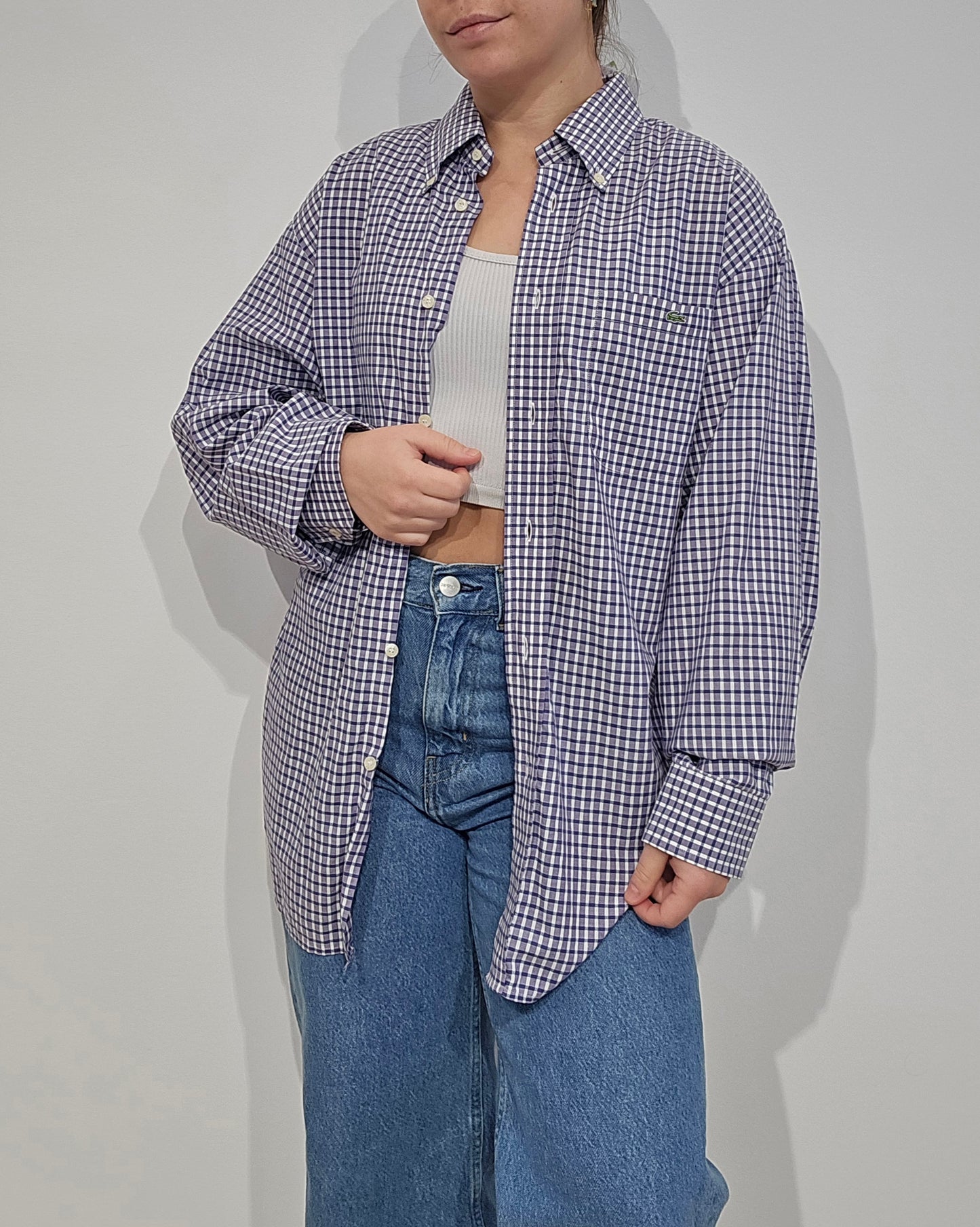 Chemise à carreaux violet - XL