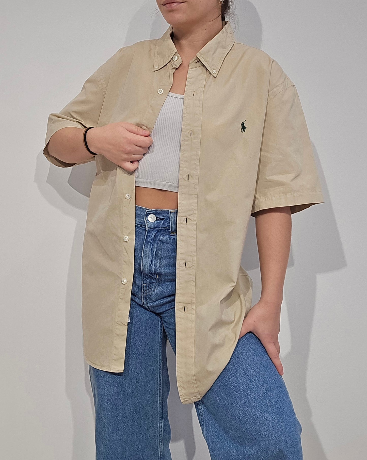 Chemise custom fit camel - L