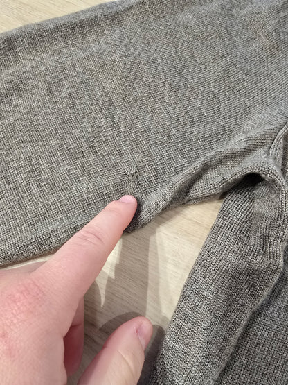 Pull col V en laine marron - S/M