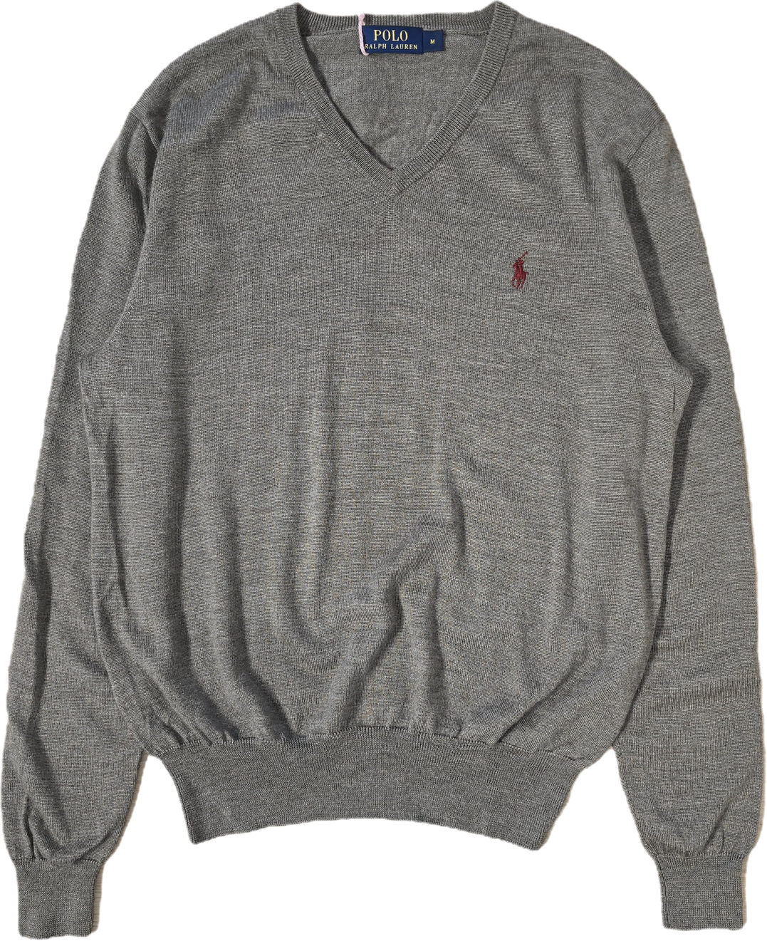Pull col V en laine marron - S/M
