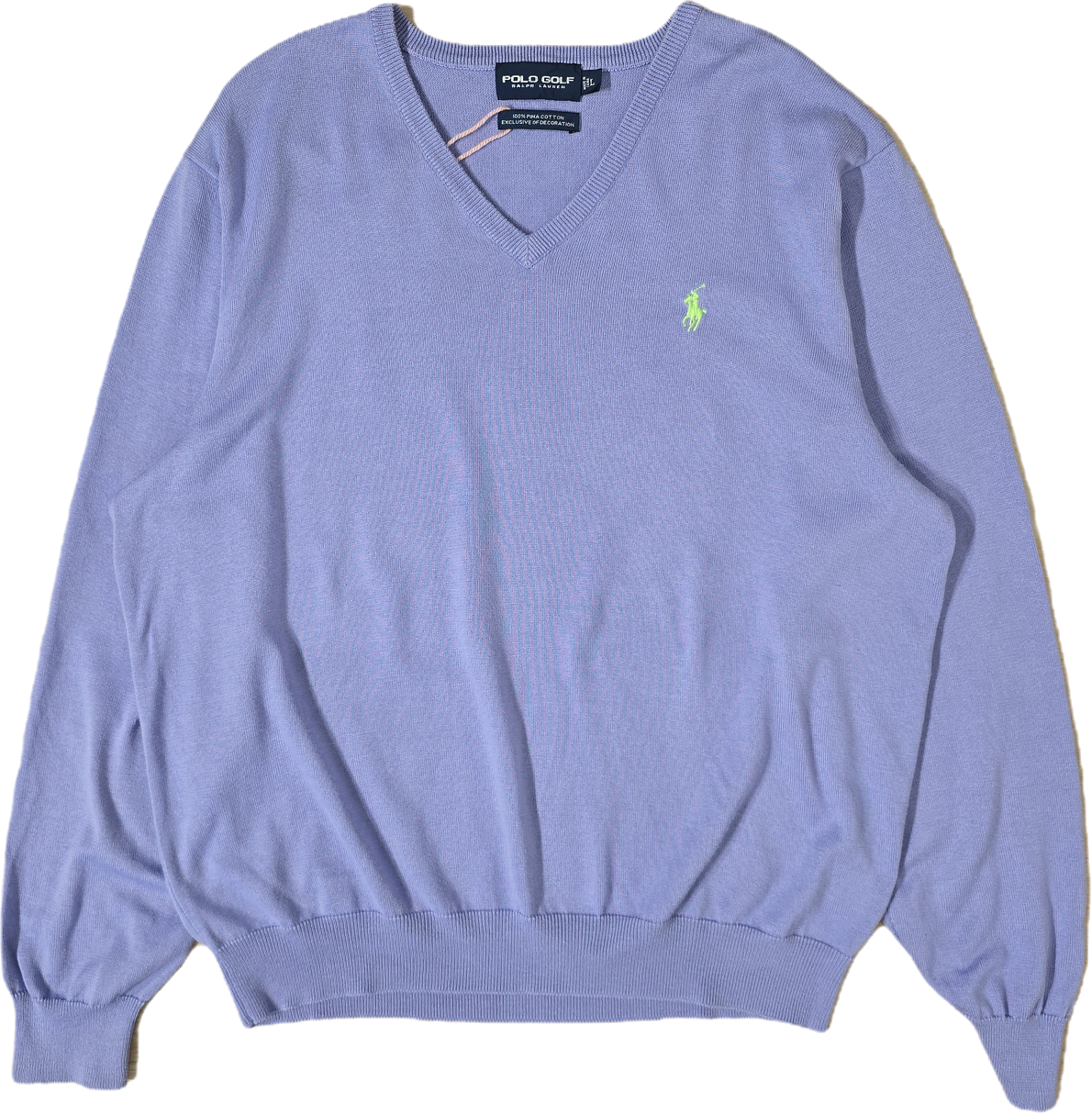 Pull léger col V violet - XL