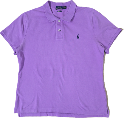 Polo skinny fit en coton rose - L