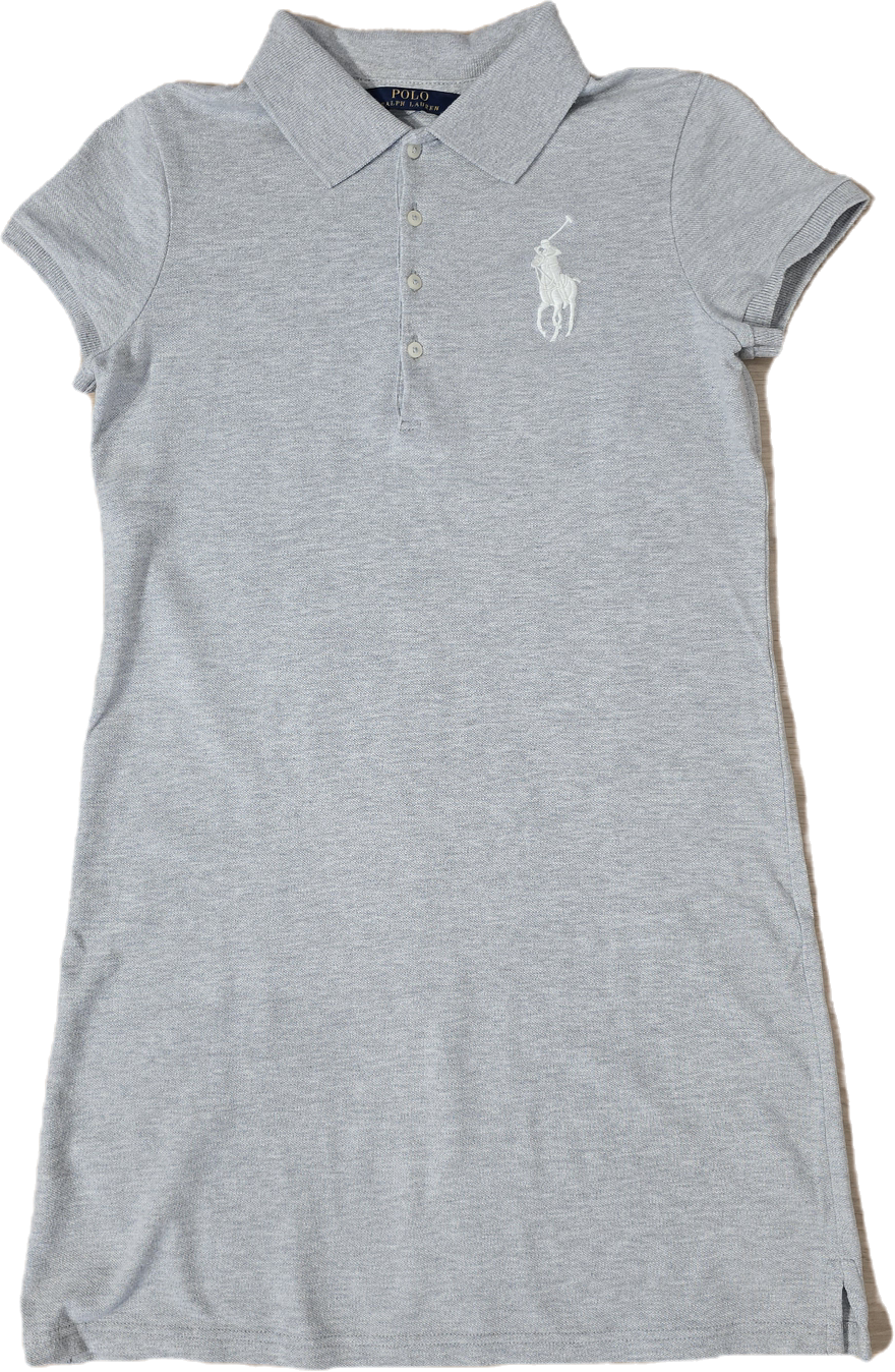 Robe polo gris clair en coton - XS