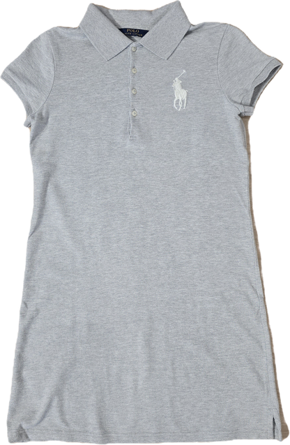Robe polo gris clair en coton - XS
