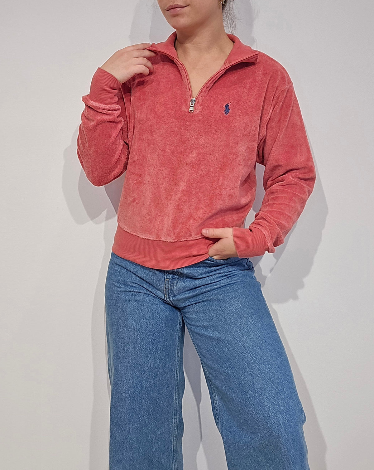 Pull camionneur en éponge rose - XXS/XS