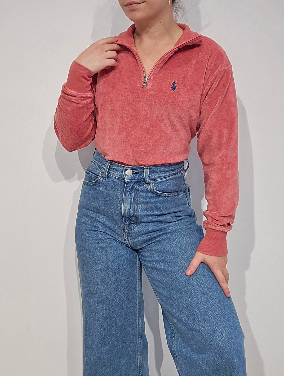Pull camionneur en éponge rose - XXS/XS
