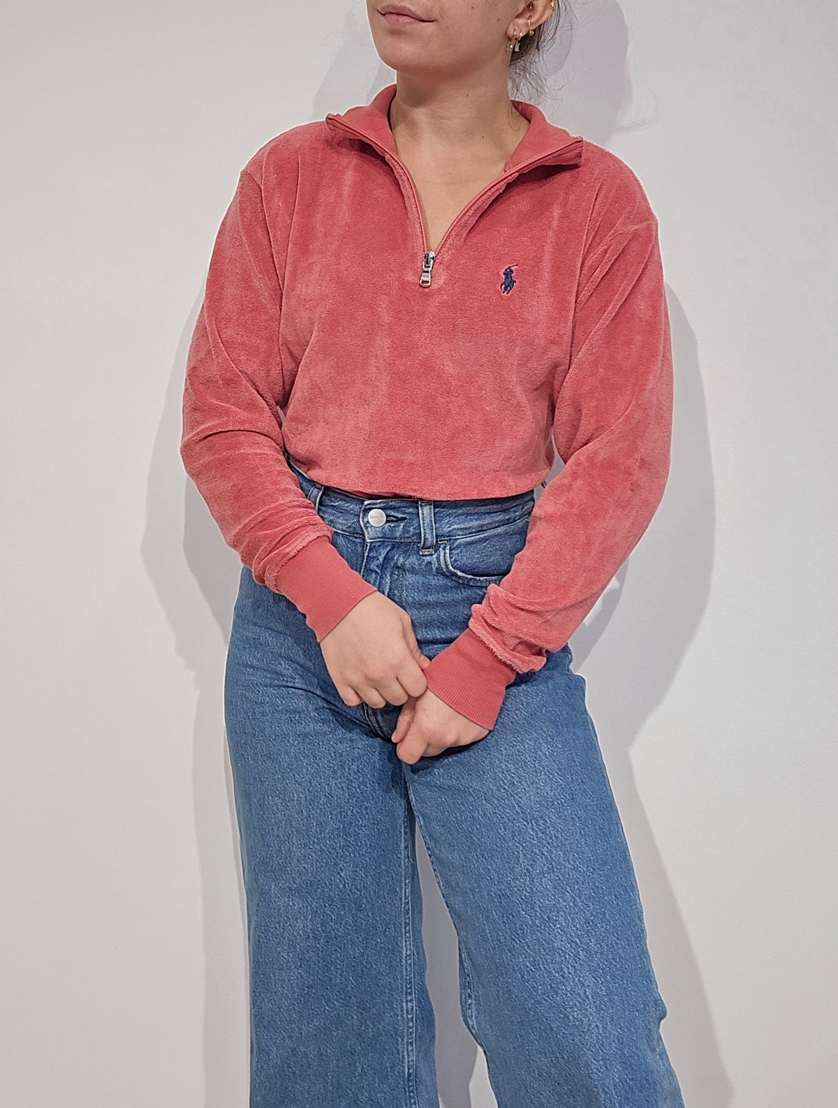 Pull camionneur en éponge rose - XXS/XS