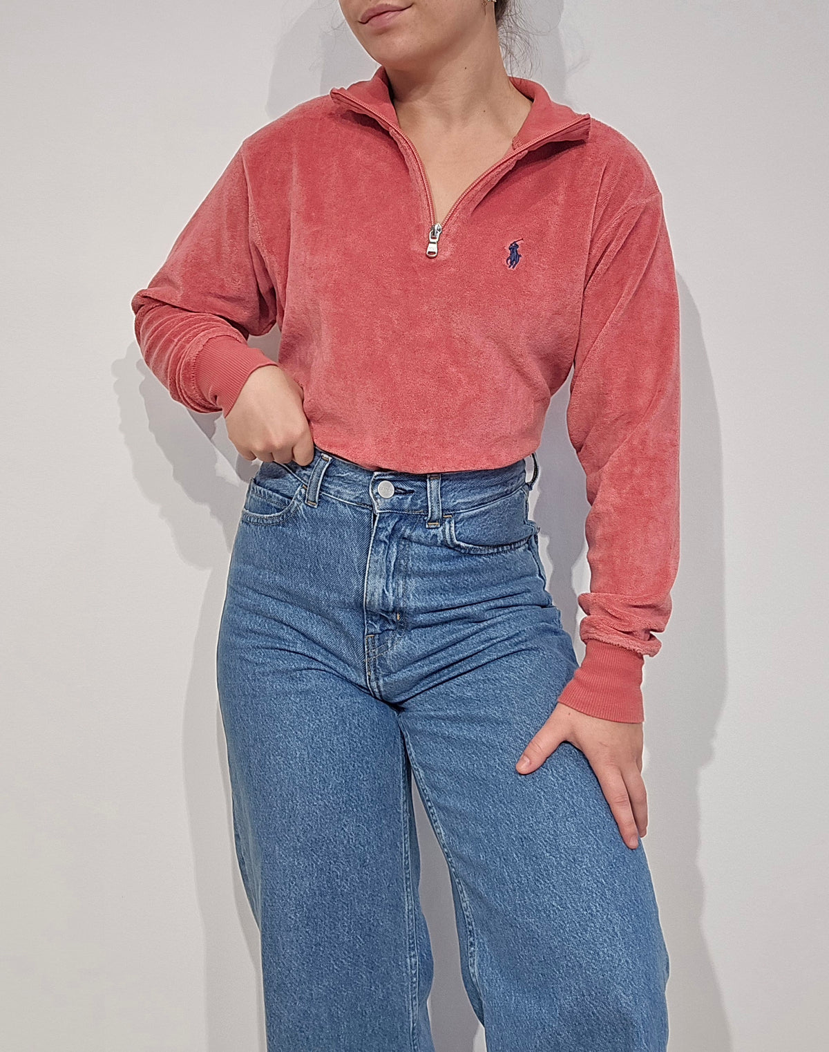 Pull camionneur en éponge rose - XXS/XS