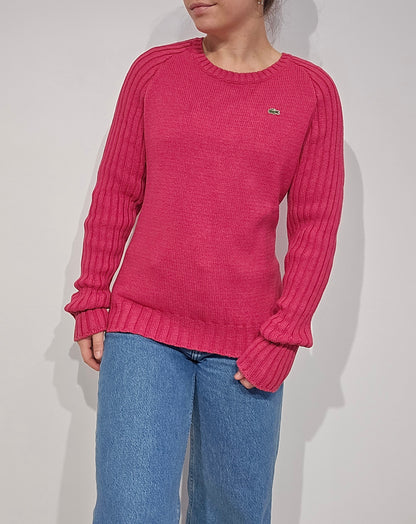Pull rose fushia des années 90' Fabriqué en Espagne - S