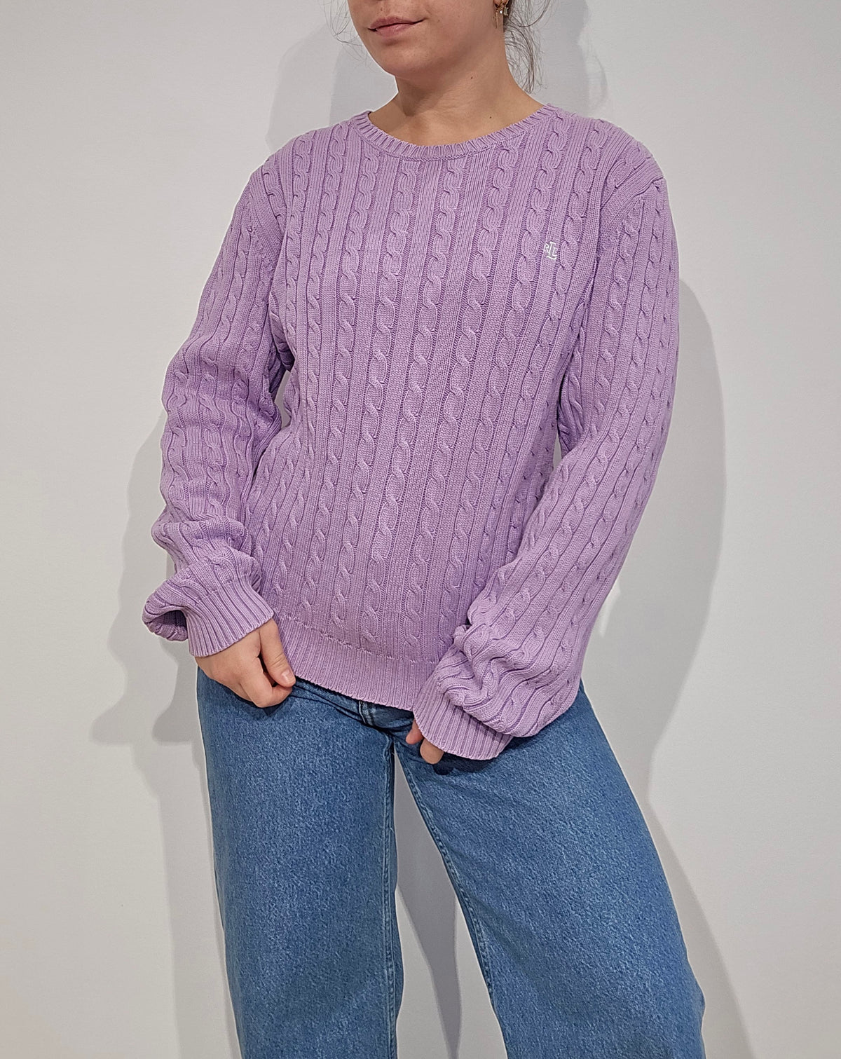 Pull torsadé lila - M/L