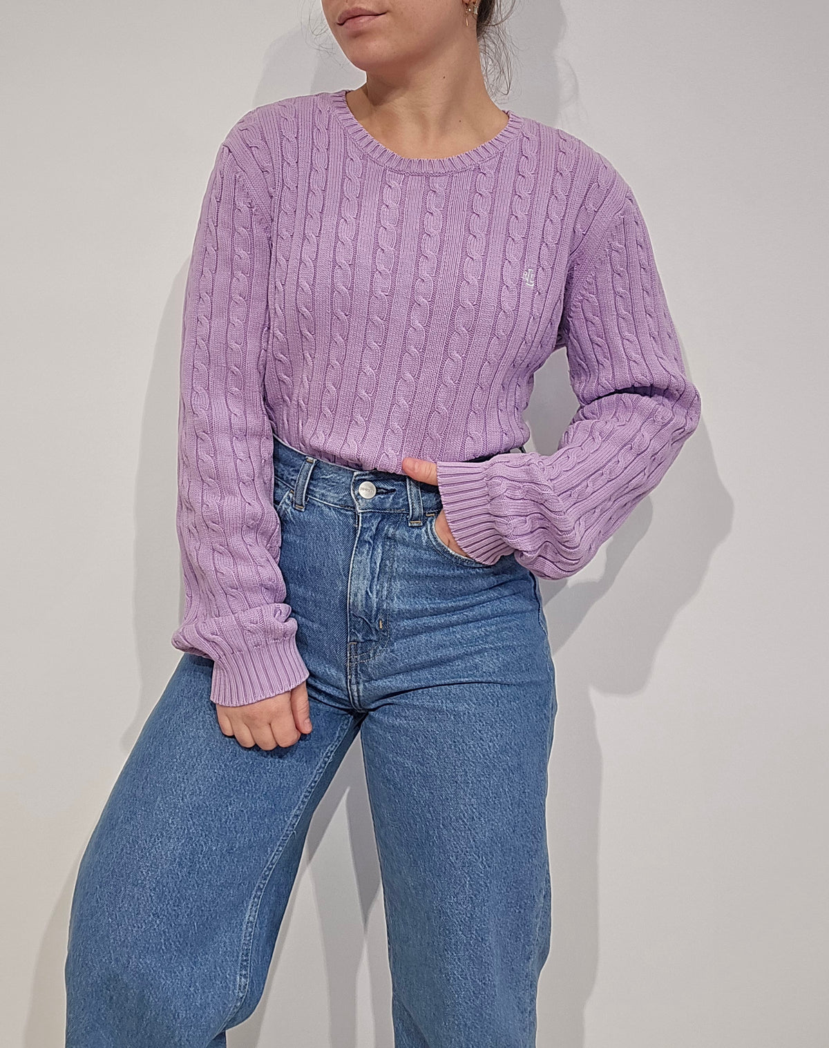 Pull torsadé lila - M/L