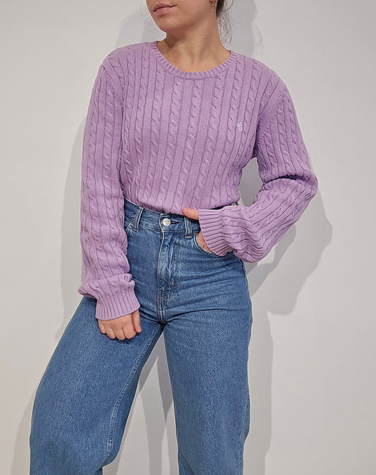 Pull torsadé lila - M/L