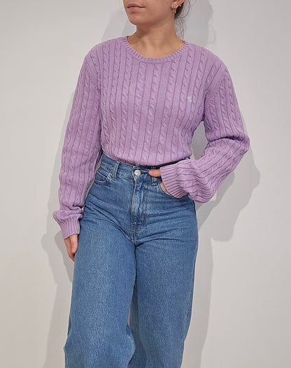 Pull torsadé lila - M/L