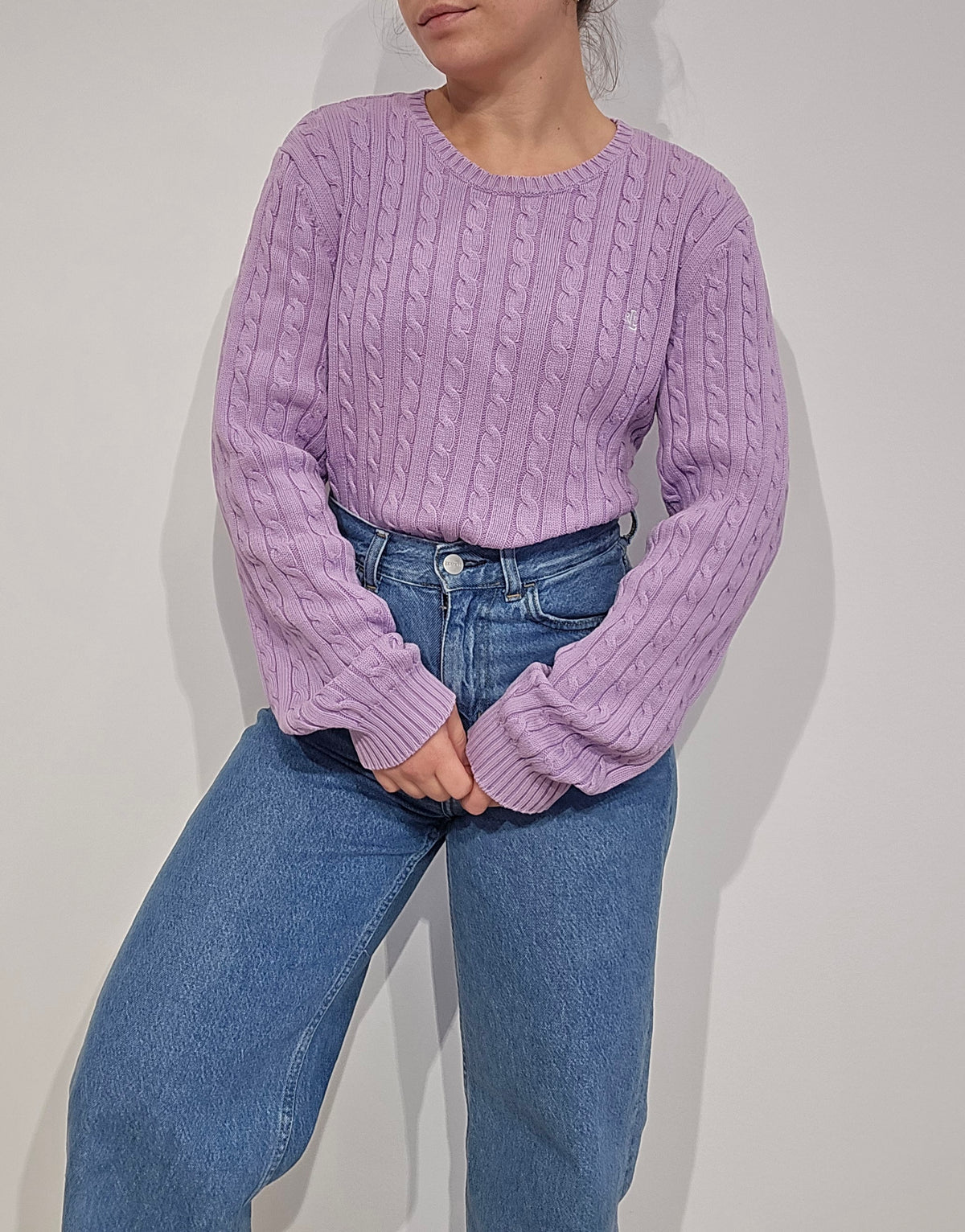 Pull torsadé lila - M/L
