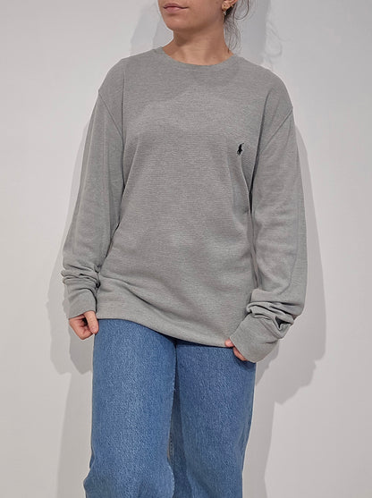 Pull léger en coton gris - XL