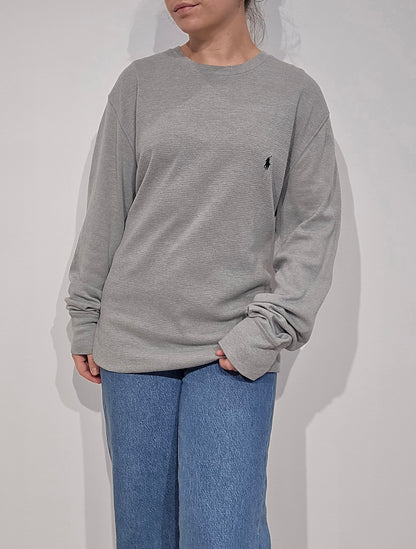 Pull léger en coton gris - XL