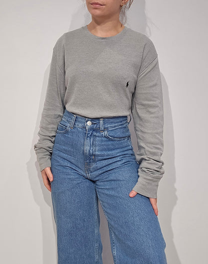 Pull léger en coton gris - XL