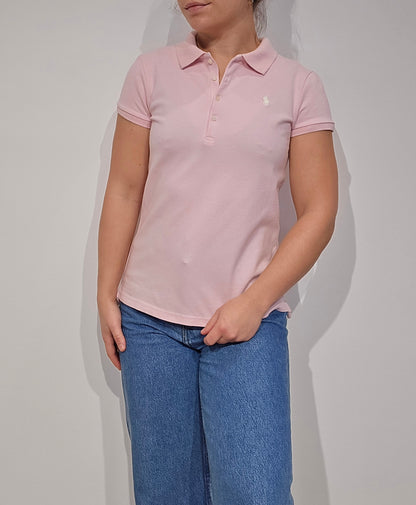 Polo en coton rose clair - XS