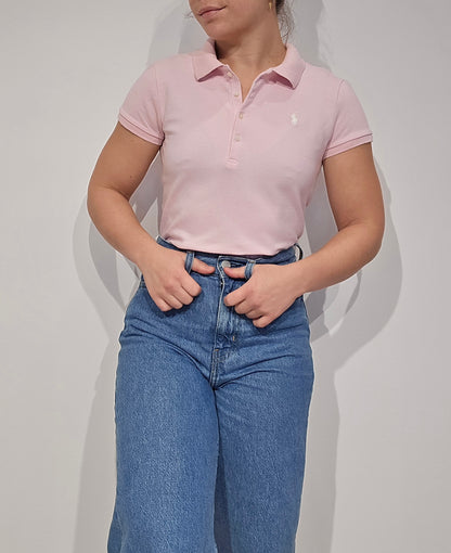 Polo en coton rose clair - XS