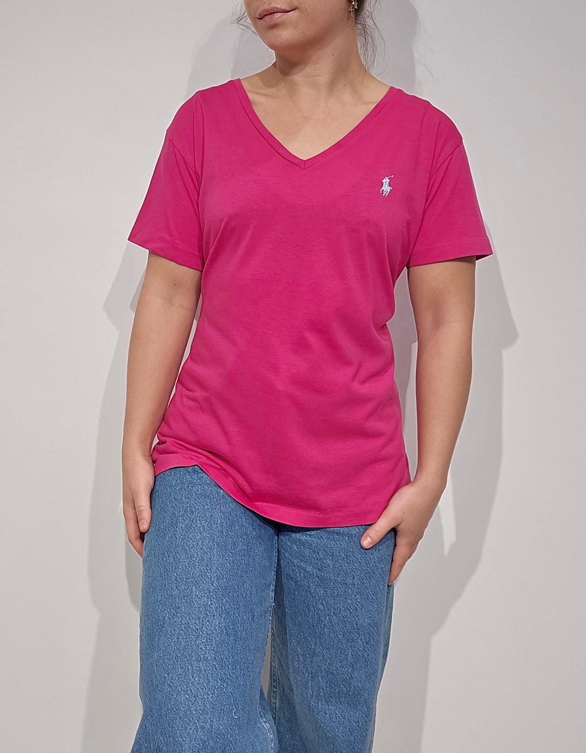 Tee-shirt en coton rose fushia - M/L