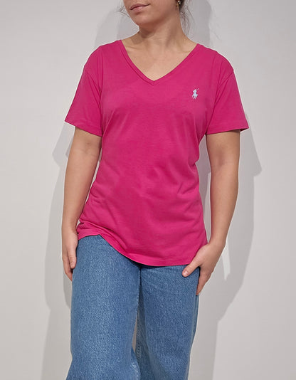 Tee-shirt en coton rose fushia - M/L