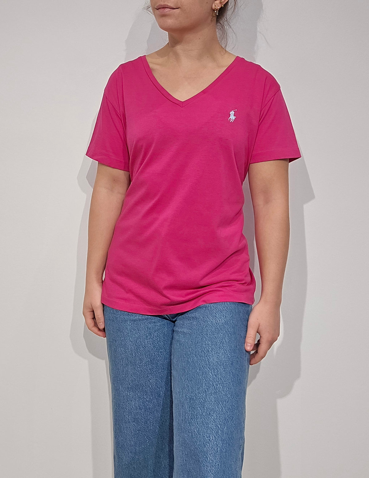 Tee-shirt en coton rose fushia - M/L