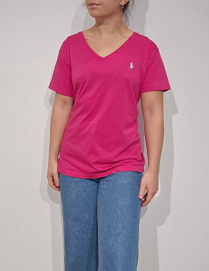 Tee-shirt en coton rose fushia - M/L