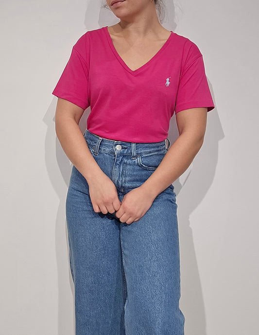 Tee-shirt en coton rose fushia - M/L