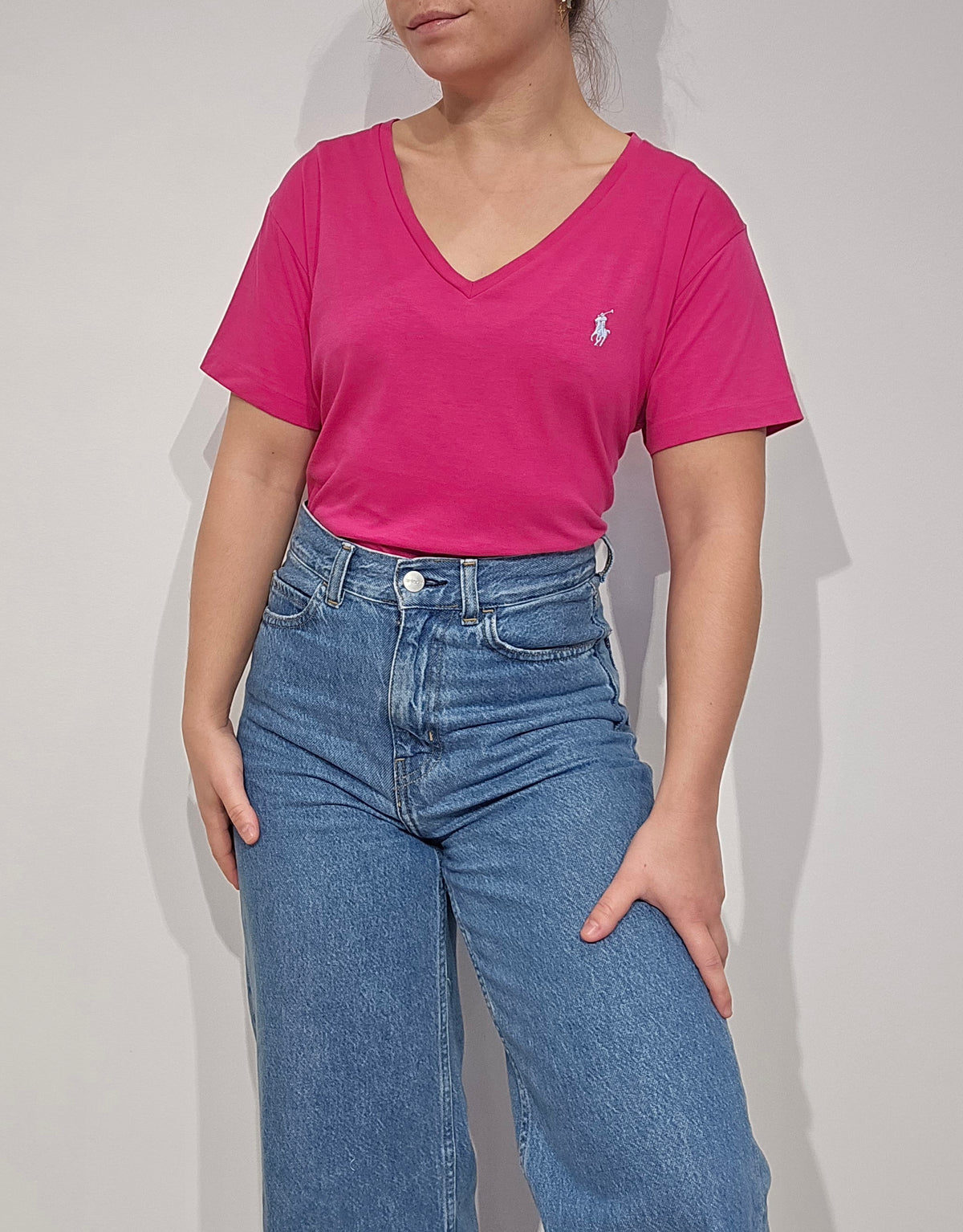Tee-shirt en coton rose fushia - M/L