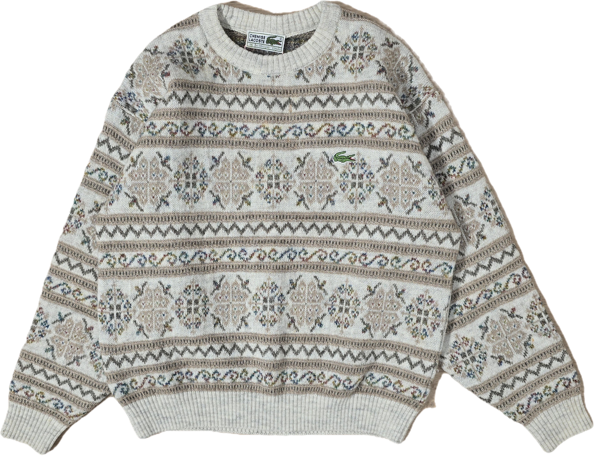 Pull vintage à motifs des années 80' Fabriqué en Espagne - XS
