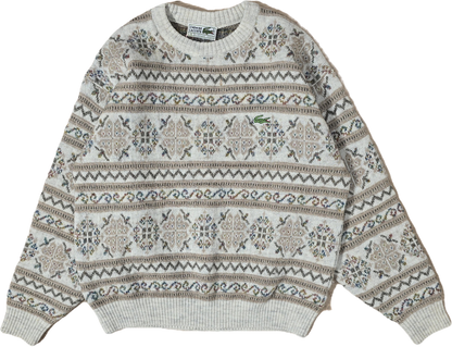 Pull vintage à motifs des années 80' Fabriqué en Espagne - XS