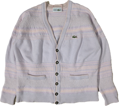 Cardigan en laine rose des années 80' Fabriqué en France- S