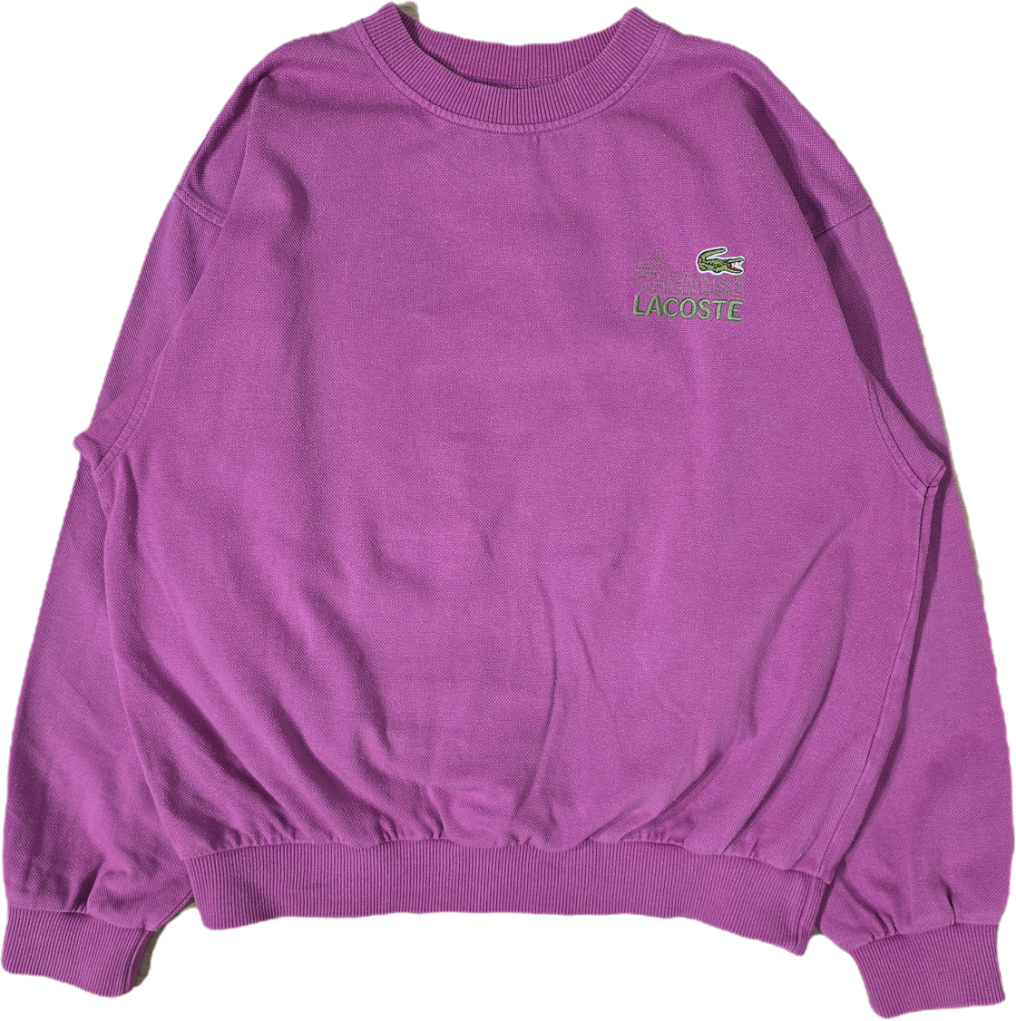 Sweat rose des années 80' La chemise Lacoste Fabriqué en France - M