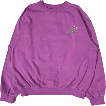 Sweat rose des années 80' La chemise Lacoste Fabriqué en France - M